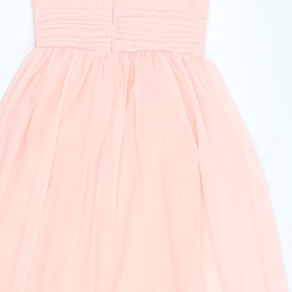 Preworn Womens Pink Fit & Flare Size 10