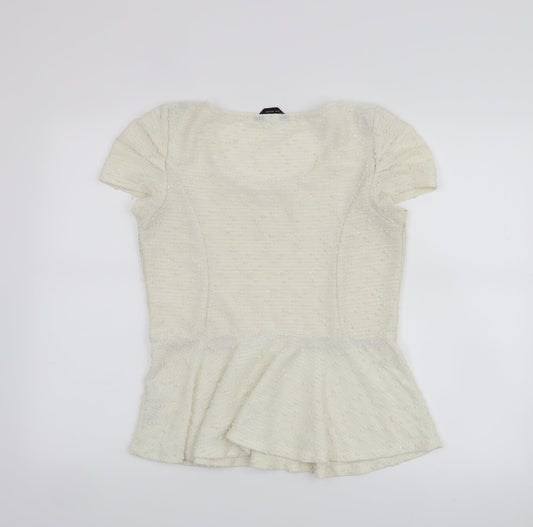 Dorothy Perkins Womens White Basic Blouse Size 14
