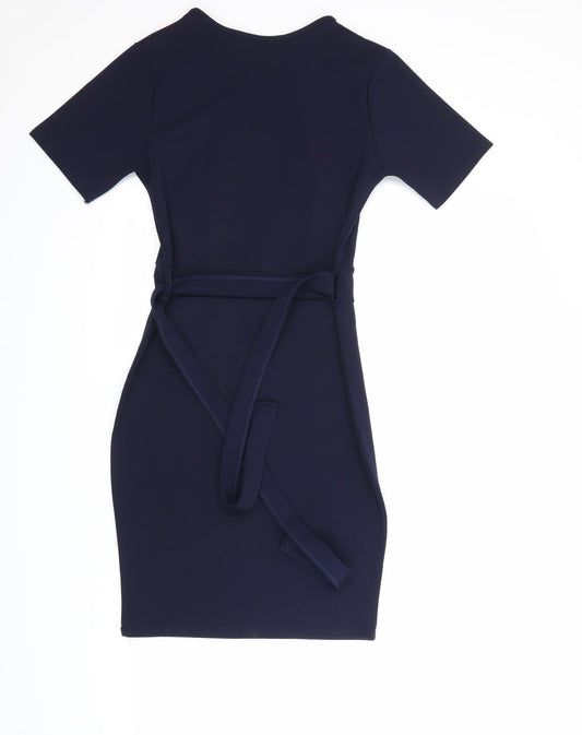 Boohoo Womens Blue A-Line Size 8