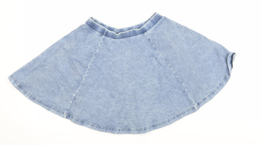 Preworn Womens Blue Flare Skirt Size 10