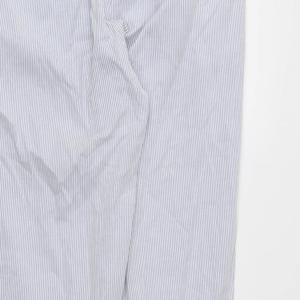 Zara Womens White Striped Trousers Size 36 in L27 in