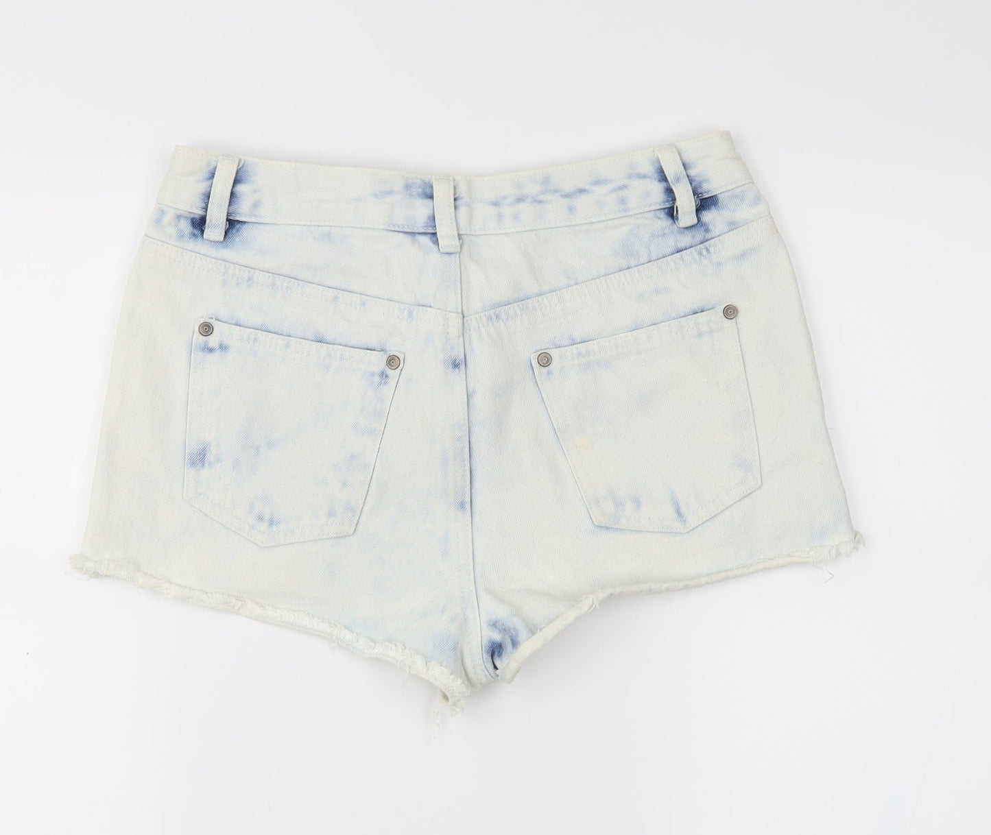 DenimCo Womens Black Houndstooth  Hot Pants Shorts Size 10