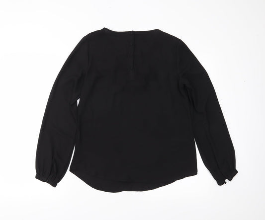 M&S Womens Black Basic Blouse Size 8