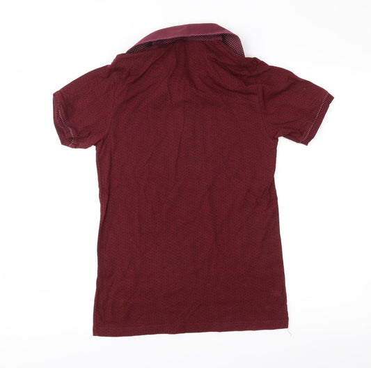 Burton Menswear Mens Red Spotted Polo Size XS