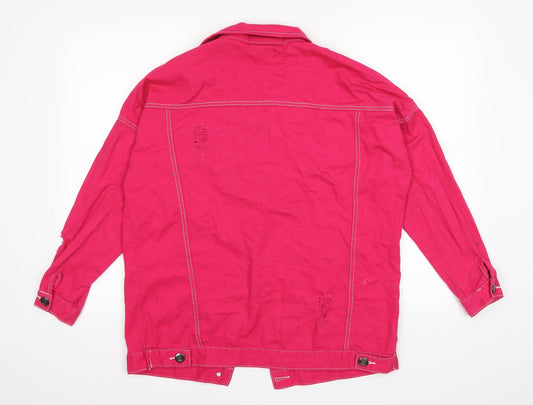Daisy Street Womens Pink Jacket Size 10 - Distressed