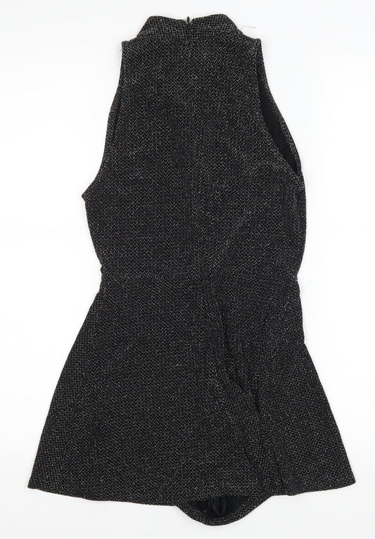 Topshop Womens Black Playsuit One-Piece Size 6