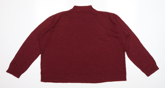 Damart Womens Red Pullover Jumper Size 20