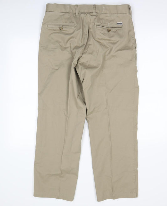 M&S Mens Beige Dress Pants Trousers Size S L26 in