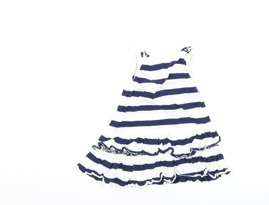 NEXT Girls Blue Spotted Tank Dress Size 3-6 Months