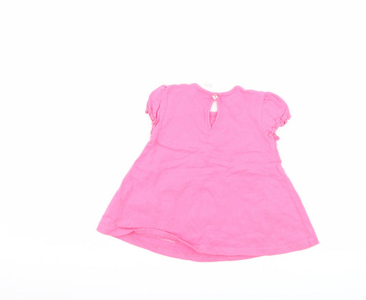 NEXT Girls Pink T-Shirt Dress Size 3-6 Months - cat