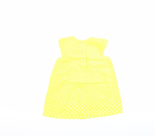 NEXT Girls Yellow Polka Dot A-Line Size 3-6 Months