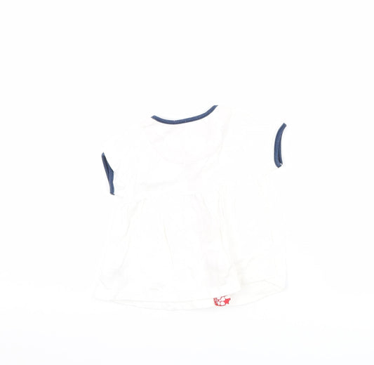 Disney Girls White Basic T-Shirt Size 3-6 Months - Disney Daisy duck