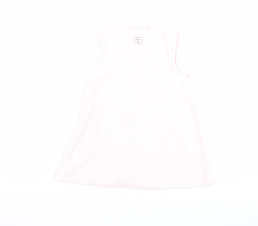 Marks and Spencer Girls Pink Flannel A-Line Size 3-6 Months - graphic