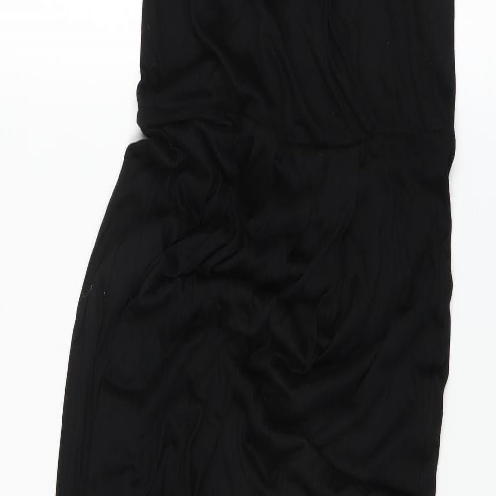 Preworn Womens Black Bodysuit One-Piece Size 8