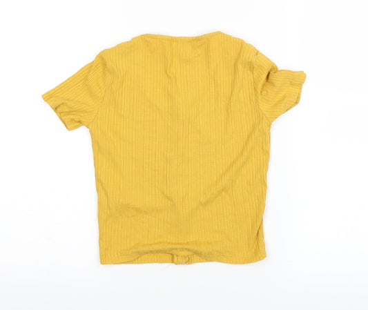 New Look Girls Yellow Cardigan Jumper Size 12-13 Years