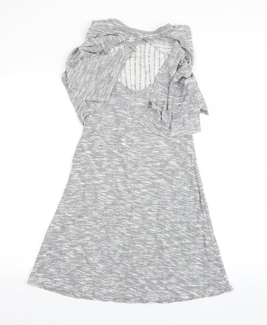 Topshop Womens Grey Fit & Flare Size 10
