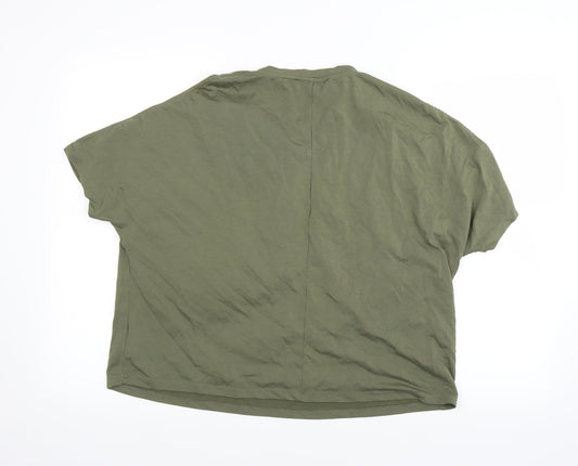 Very Womens Green Basic T-Shirt Size 14