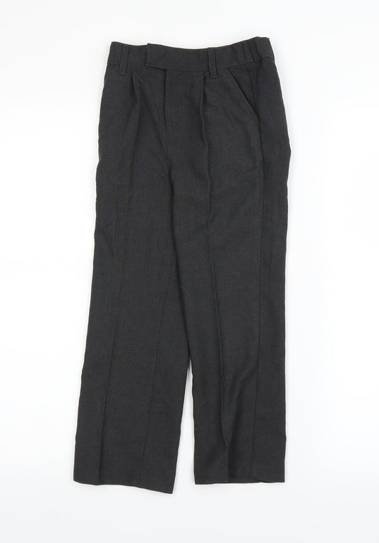 Additional front view of smart start boys’ grey dress pants trousers, size 5-6, years