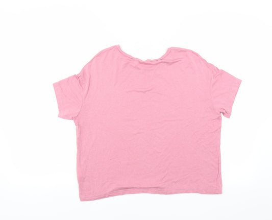 New Look Womens Pink Basic T-Shirt Size S - Mon Cheri