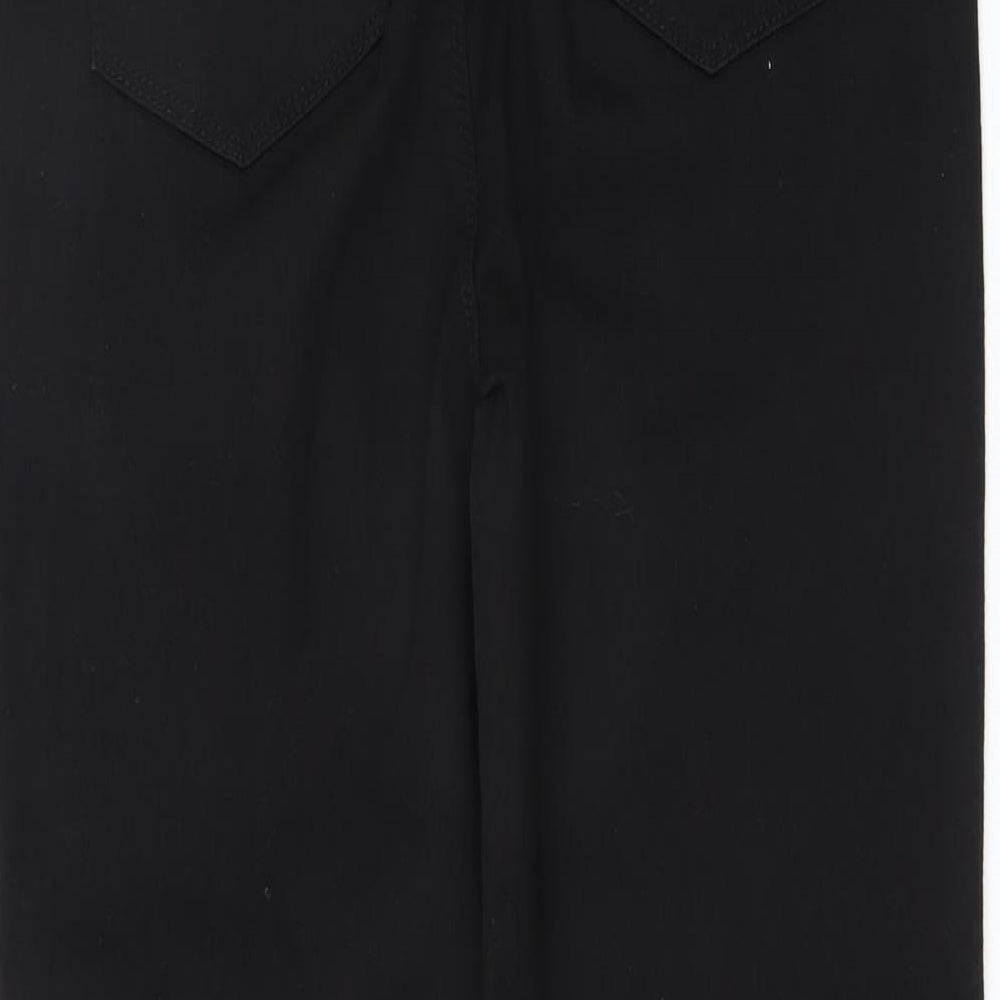 Brand and care label for Denim 365 women’s black jegging jeans, size UK 12, 28-inch leg