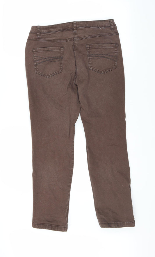 Le Bon Marché Womens Brown Straight Jeans Size 12 L26 in