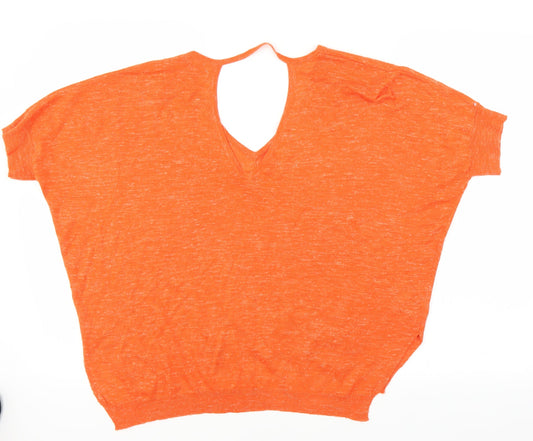 River Island Womens Orange Pullover Jumper Size 10