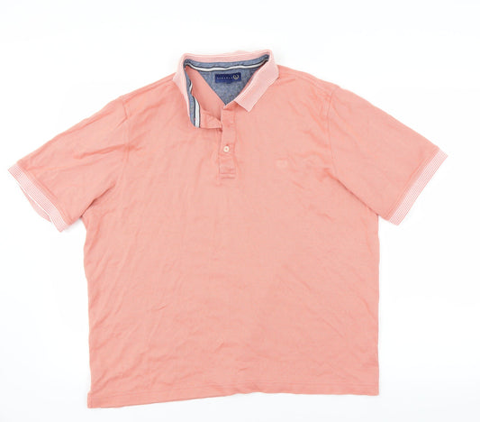 Lincoln Mens Pink Polo Size L - coral coloured