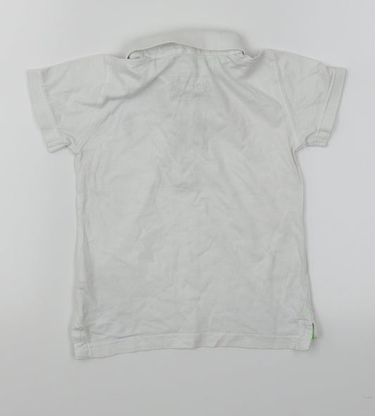 NEXT Boys White Basic Polo Size 2-3 Years - Ice cream