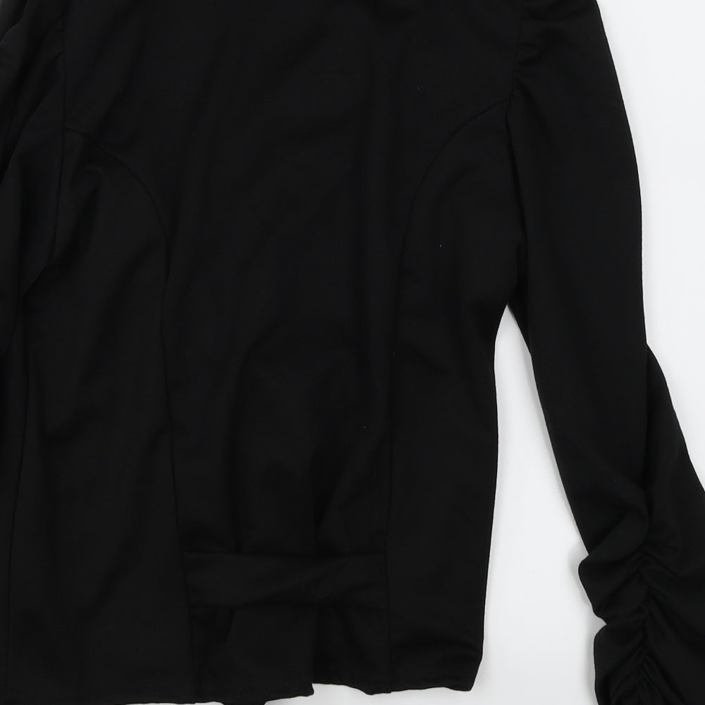 Brand and care label for Buzy women’s black jacket blazer, size S