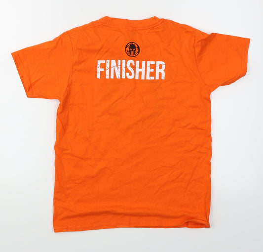 Spartan Womens Orange Basic T-Shirt Size L
