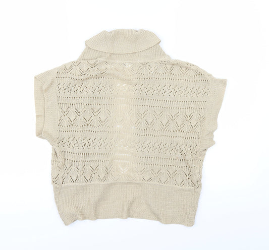 FOREVER 21 Womens Beige Cardigan Jumper Size L
