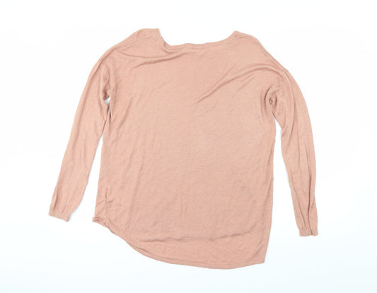 H&M Womens Pink Pullover Jumper Size XS