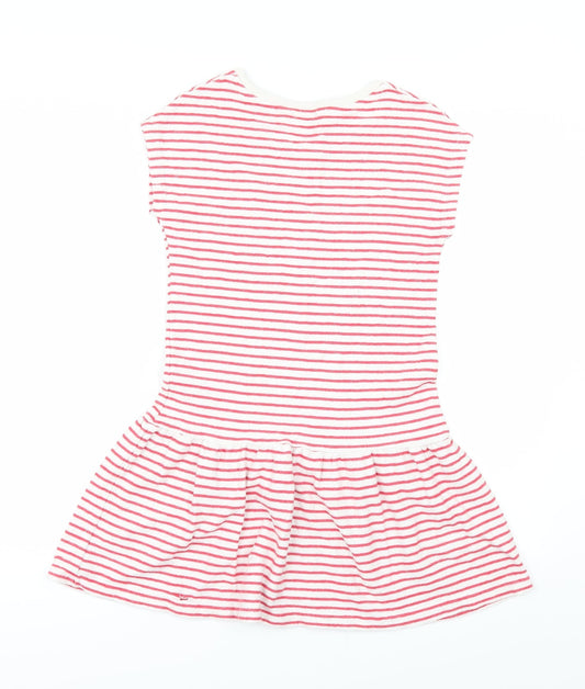 NEXT Girls Ivory Spotted Ramie Fit & Flare Size 10 Years