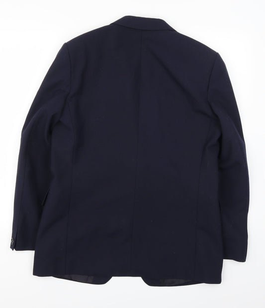 International Fashion Mens Blue Jacket Suit Jacket Size 40