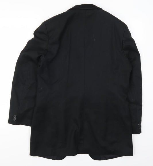 International Fashion Mens Black Jacket Suit Jacket Size 38