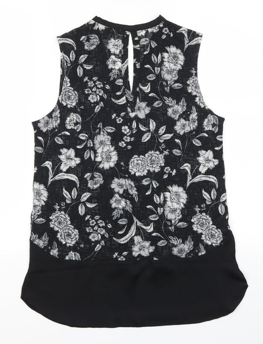 NEXT Womens Grey Floral Basic Tank Size 8