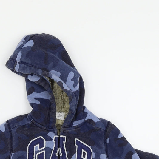 Gap Boys Blue Camouflage Full Zip Jumper Size 6-9 Months