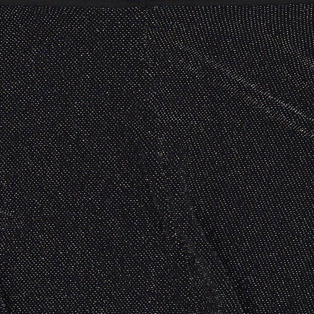 Brand and care label for Divided by H&M women’s black mini skirt, size S