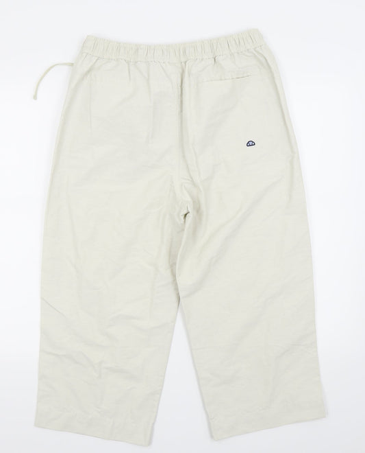 ellesse Womens White   Cropped Trousers Size M
