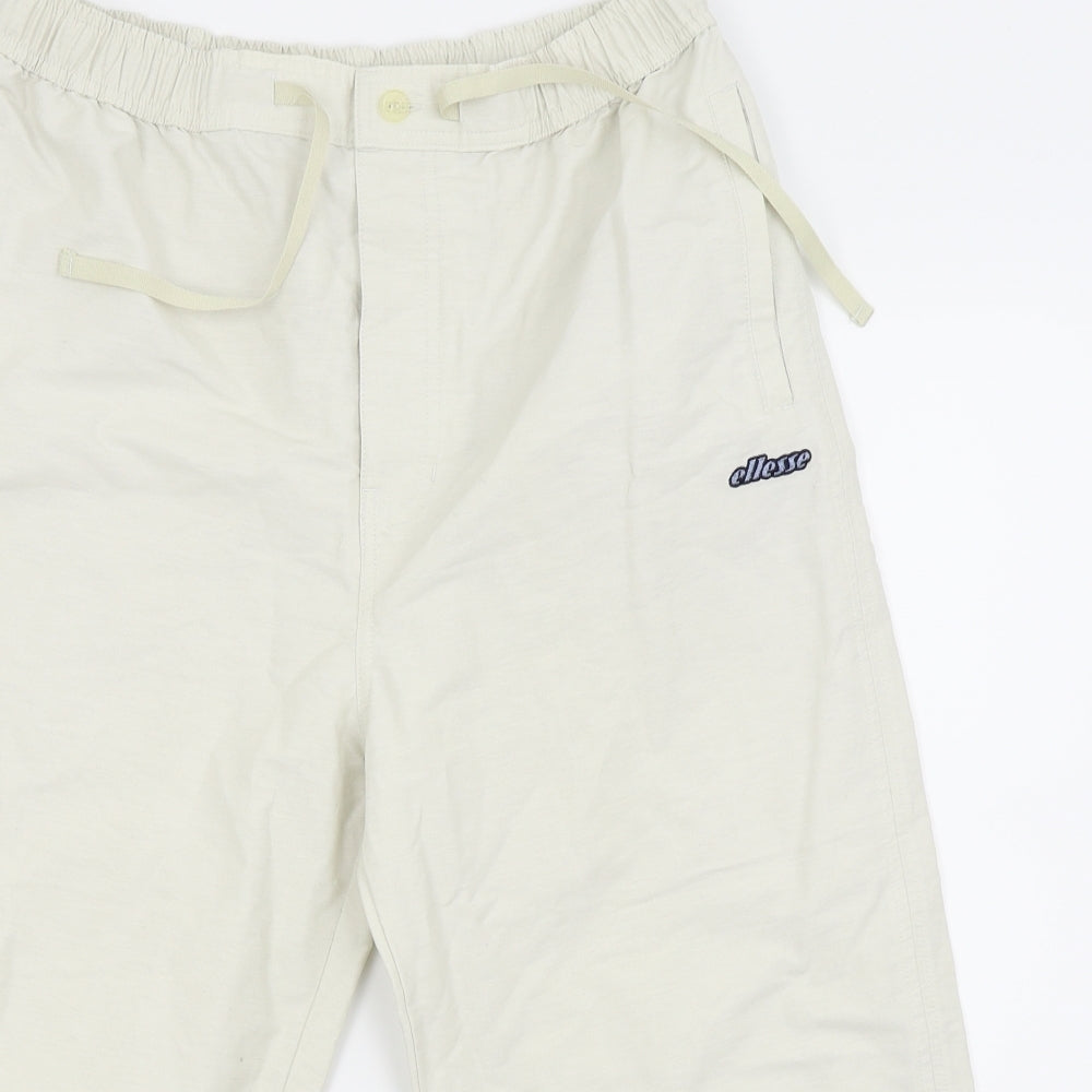 ellesse Womens White   Cropped Trousers Size M