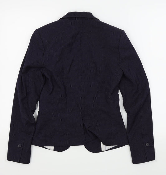 H&M Womens Black Polka Dot Jacket Blazer Size 6