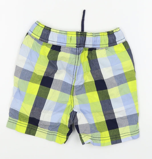 pre worn Boys Multicoloured Check Chino Shorts Size 6 Years