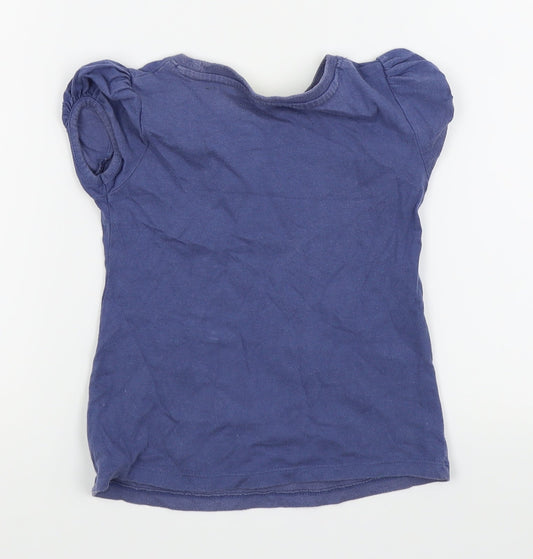 max Girls Blue Basic Polo Size 3-4 Years