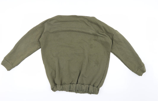 Boohoo Womens Green Knit Pullover Jumper Size S