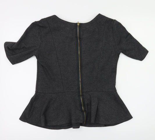 amphora Womens Grey Basic T-Shirt Size M
