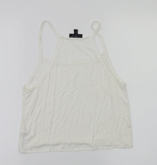 top shop Womens White Basic T-Shirt Size 6
