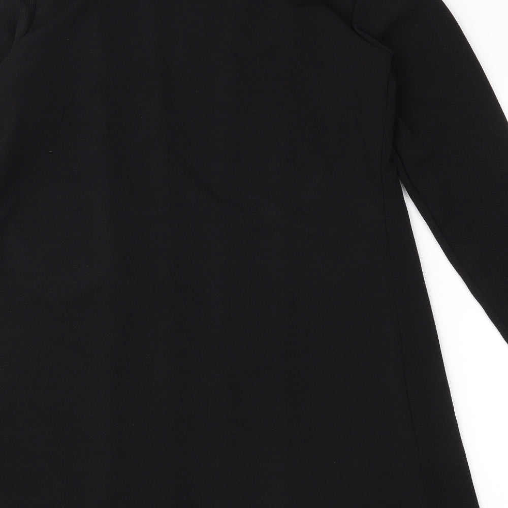 Brand and care label for Miss Posh girls’ black jacket, size L