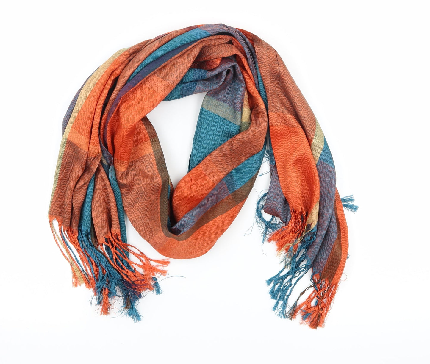 Preworn Womens Multicoloured Check Scarf