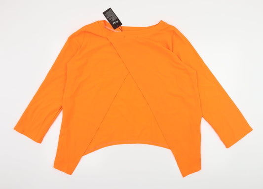 Ruiyige Womens Orange Basic Blouse Size 3XL - Neon