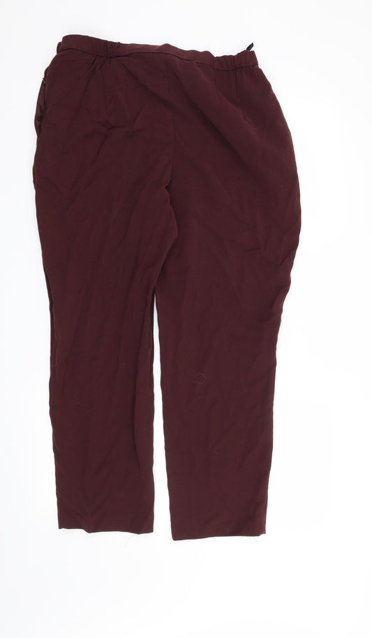 Preworn Womens Red Trousers Size 34 in L28 in